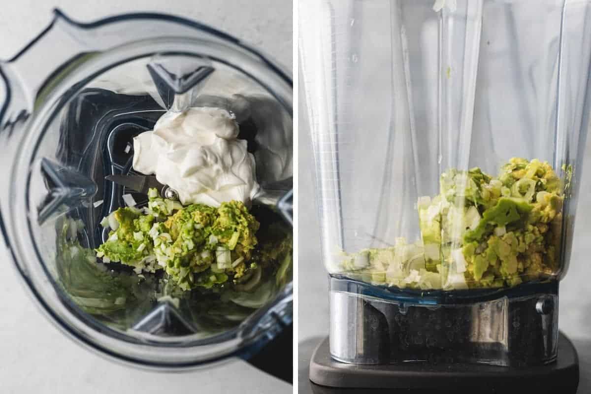 ingredients in a blender