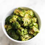 bowl of easy roasted broccoli