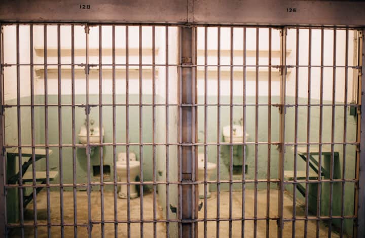 two cells side by side alcatraz island, san francisco