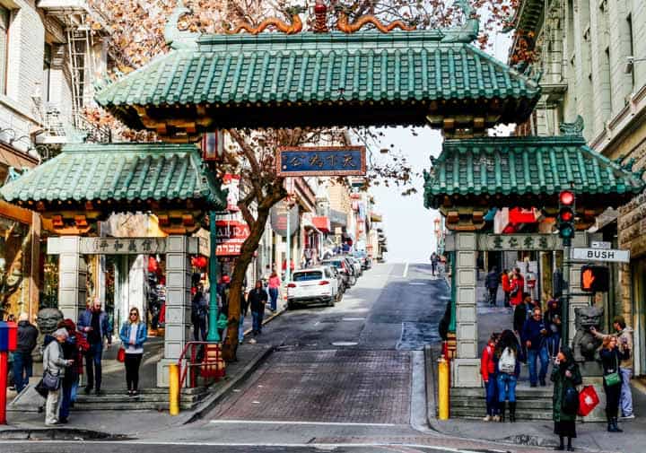 chintown gate on grant ave. san francisco, california