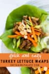 turkey and cauliflower asian lettuce wraps