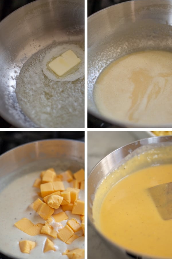 Process shots for Homemade Baked Mac and Cheese
