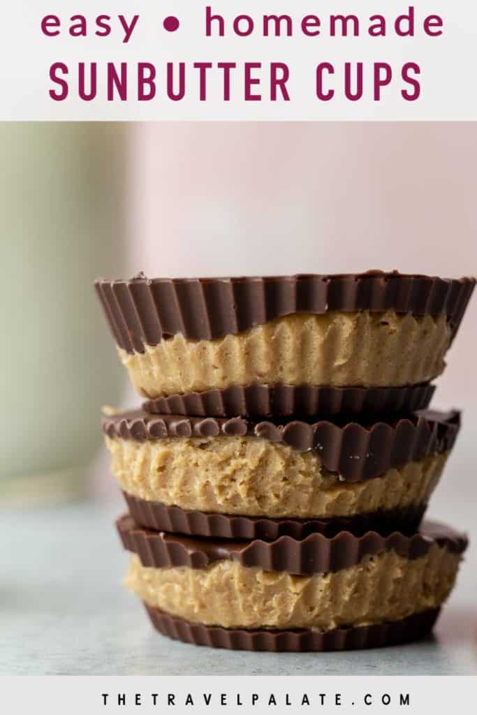 a stack of sunbutter cups