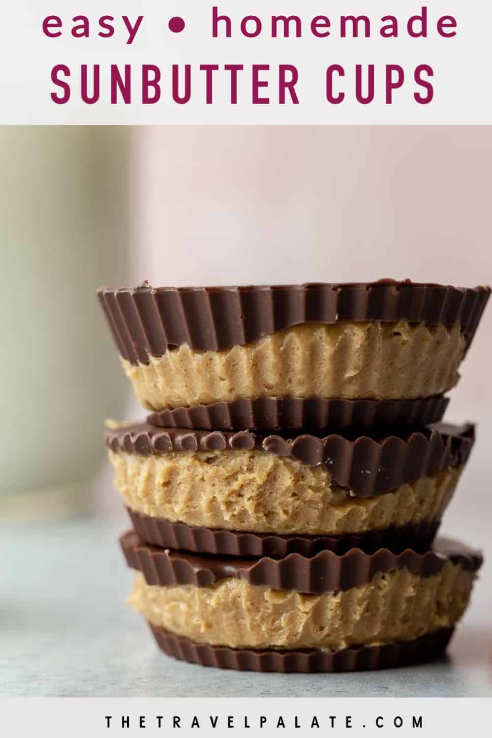 a stack of sunbutter cups