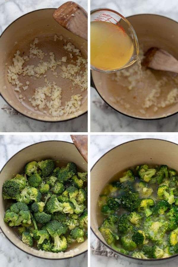 4 photo collage of recipe process shots