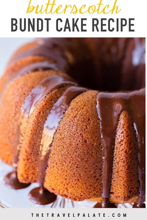 close up of bundt cake with text overlay