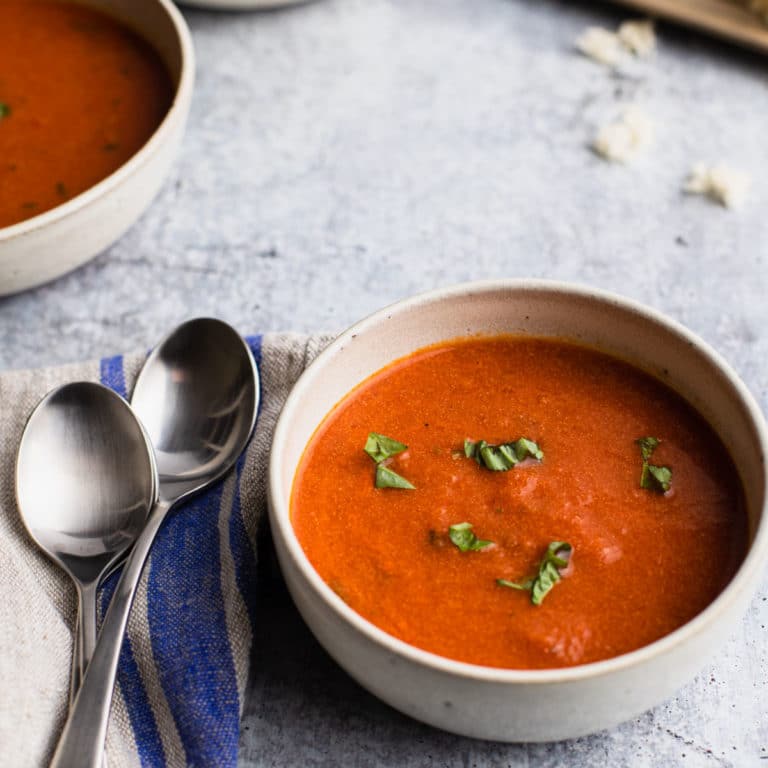 Homemade Tomato Basil Soup - The Travel Palate