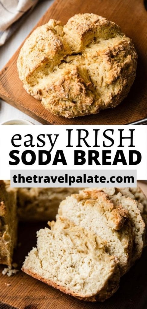 irish soda bread collage with text overlay for pinterest