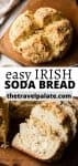 irish soda bread collage with text overlay for pinterest