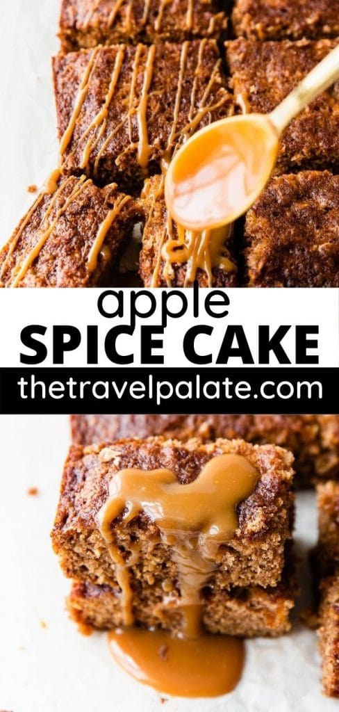 apple spice cake with text overlay