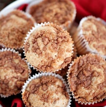 muffins in a white basket