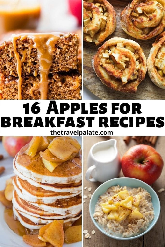 collage of apple recipes with text overlay