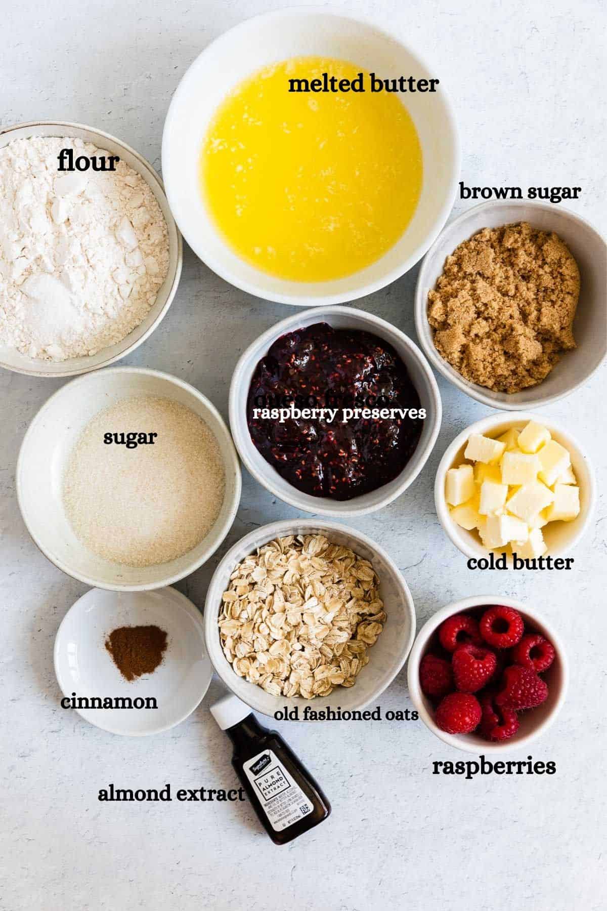 overhead shot of ingredients needed to make recipe