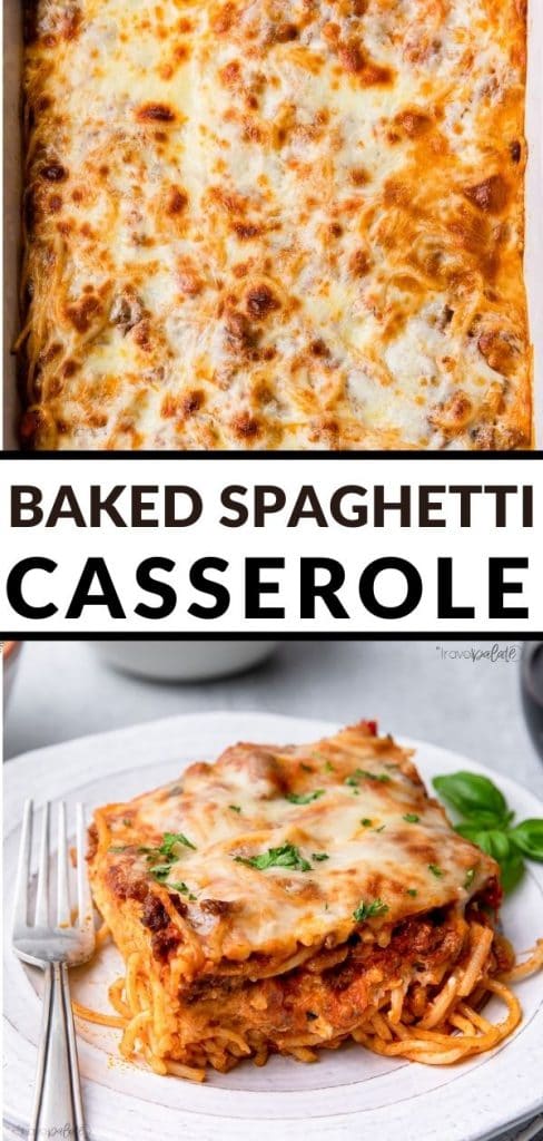 Baked spaghetti casserole.