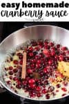 easy homemade cranberry sauce