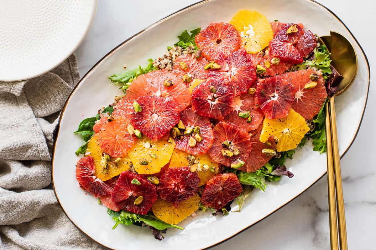 citrus salad on a large platter