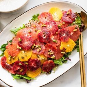 citrus salad on a large oval platter