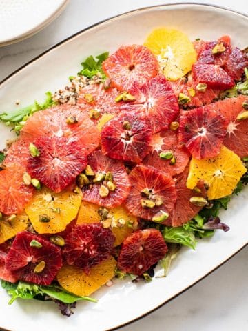 citrus salad on a large oval platter