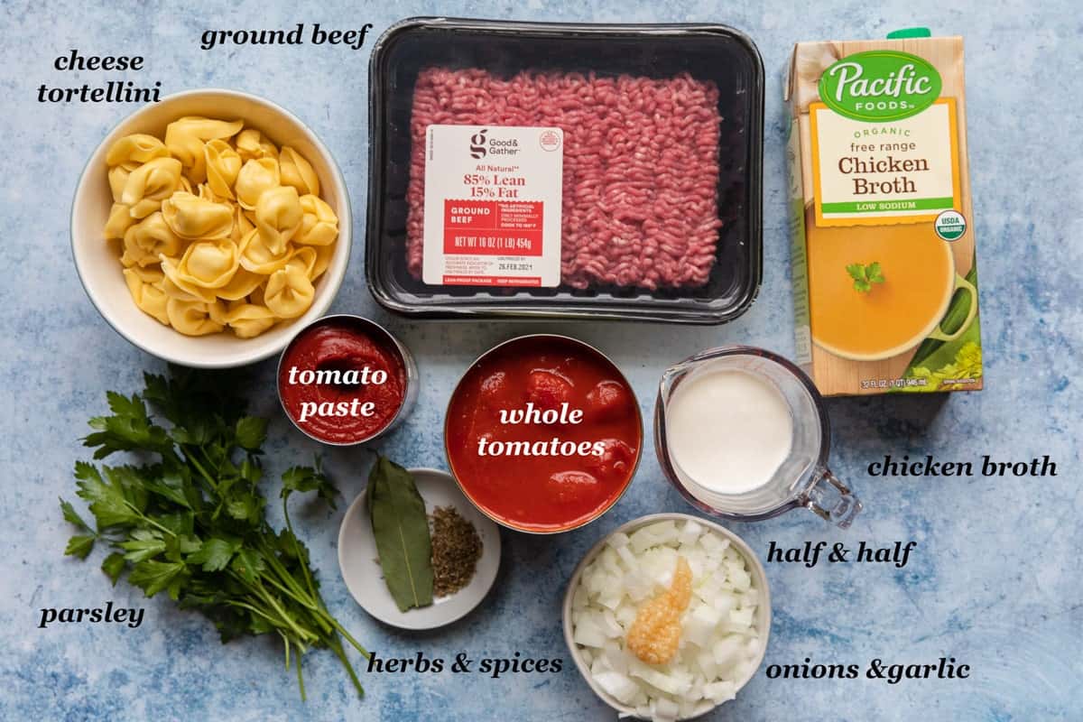 ingredients to make creamy tomato soup