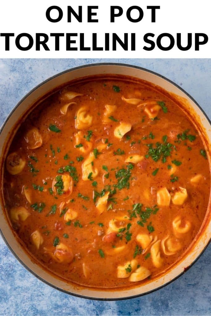 One pot tortellini soup.