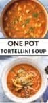One pot tortellini soup.