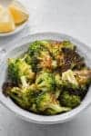 bowl of roasted broccoli