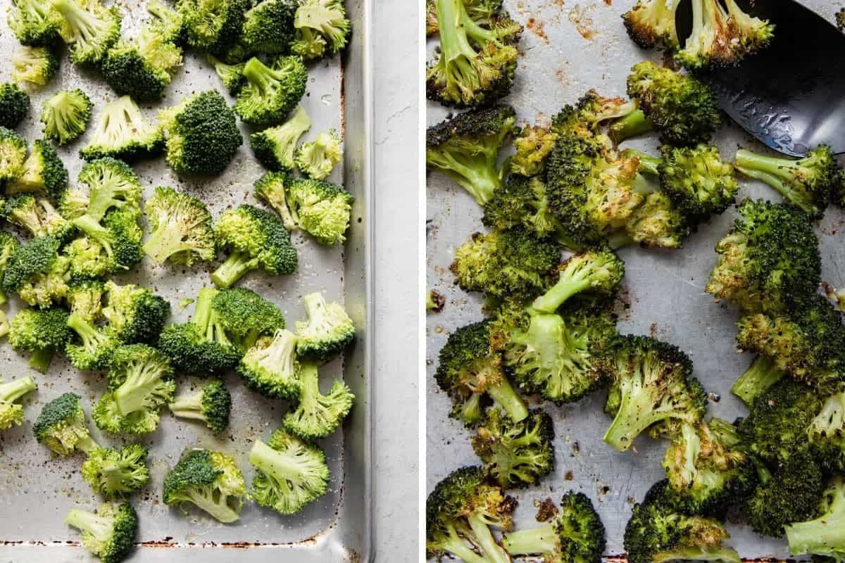 broccoli before and after cookin