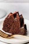 a slice of chocolate cake
