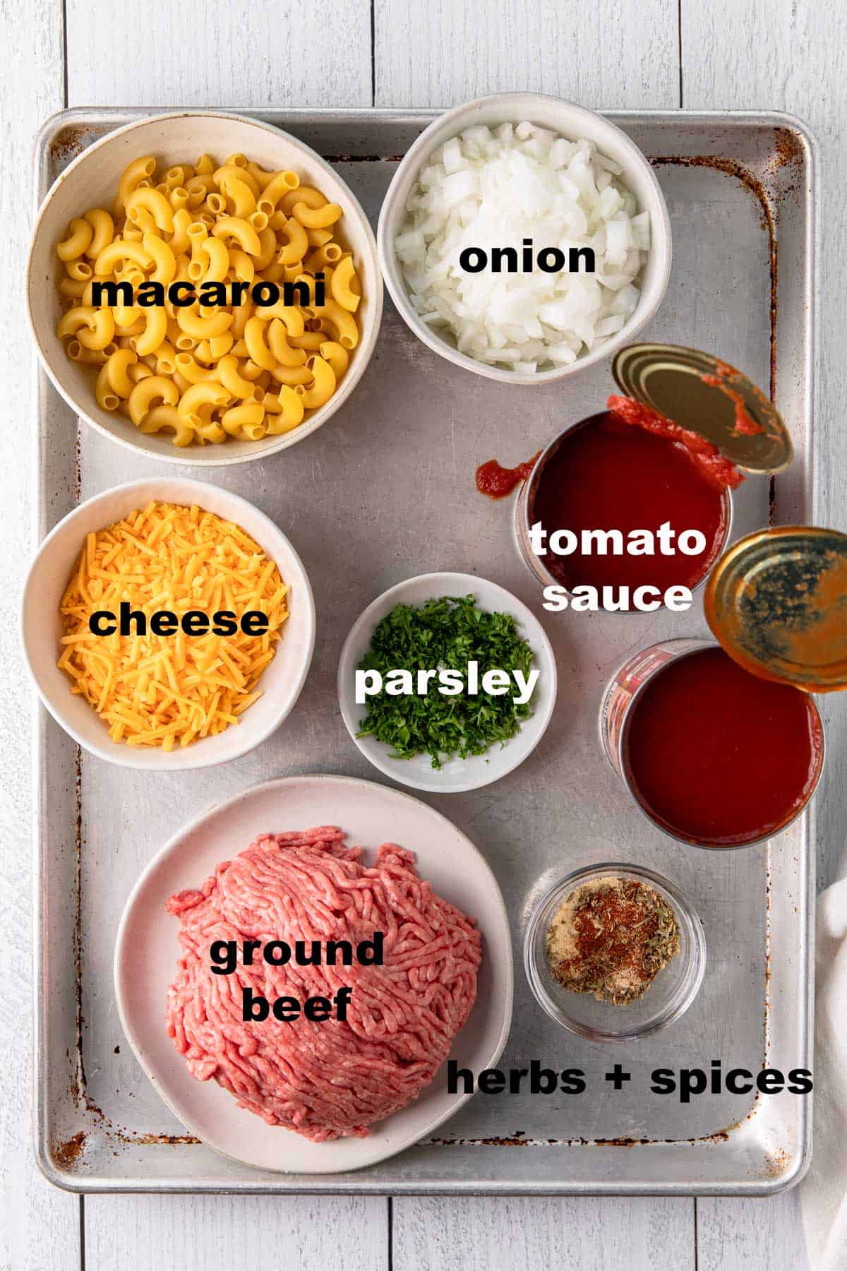 ingredients to make beefaroni