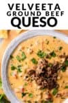 velveeta ground beef queso