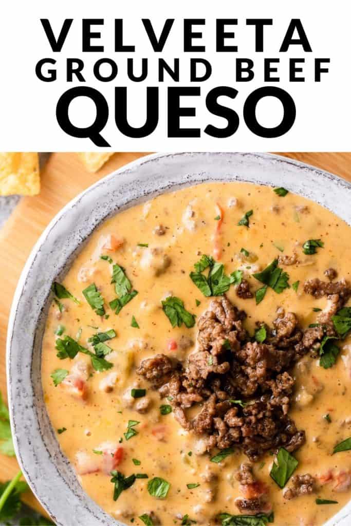 velveeta ground beef queso