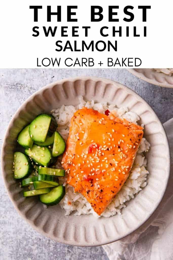 the best sweet chili salmon, low carb, baked