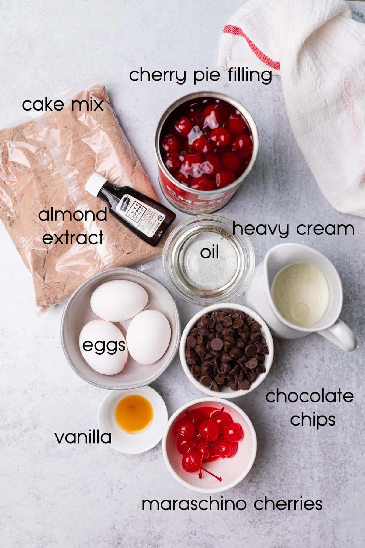 a display of recipe ingredients