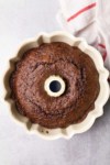 baked cake in bundt pan