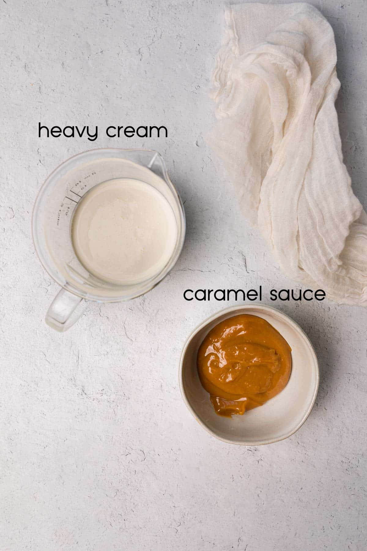 heavy cream and caramel sauce ingredients