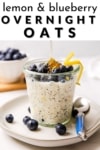 an image of a jar of blueberry overnight oat with text overlay
