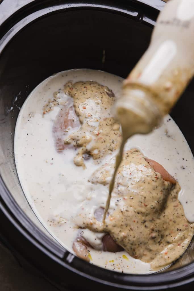 Crockpot Garlic Parmesan Chicken Pasta The Travel Palate