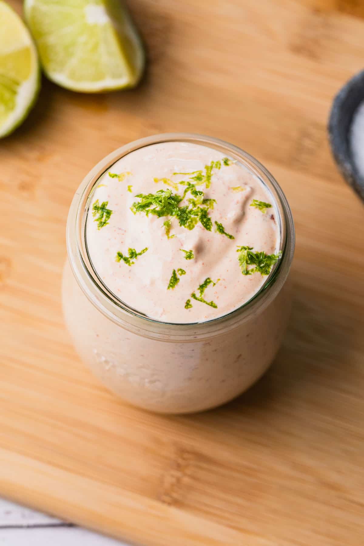 a jar of chipotle lime crem