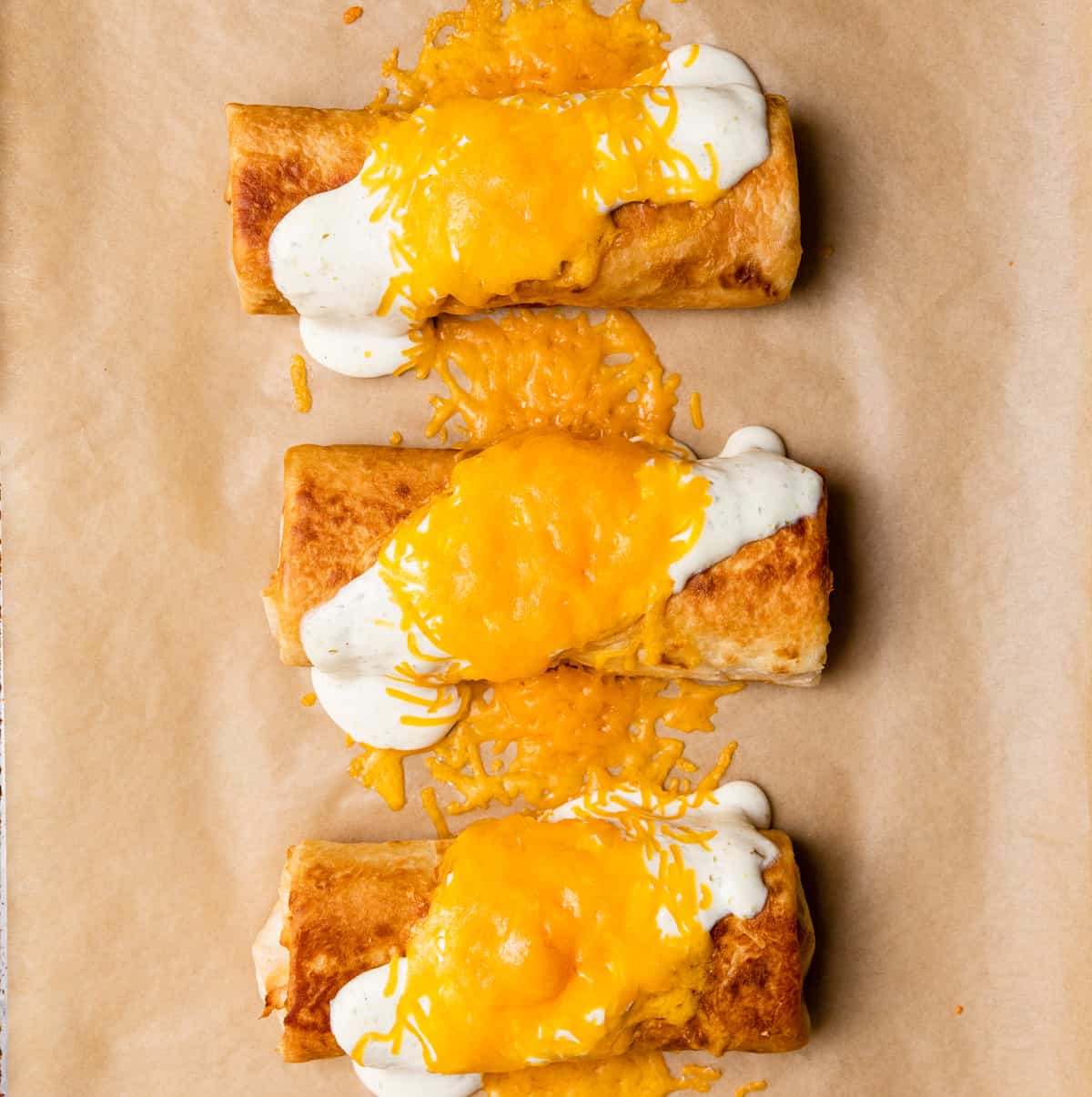 Broiled chimichangas