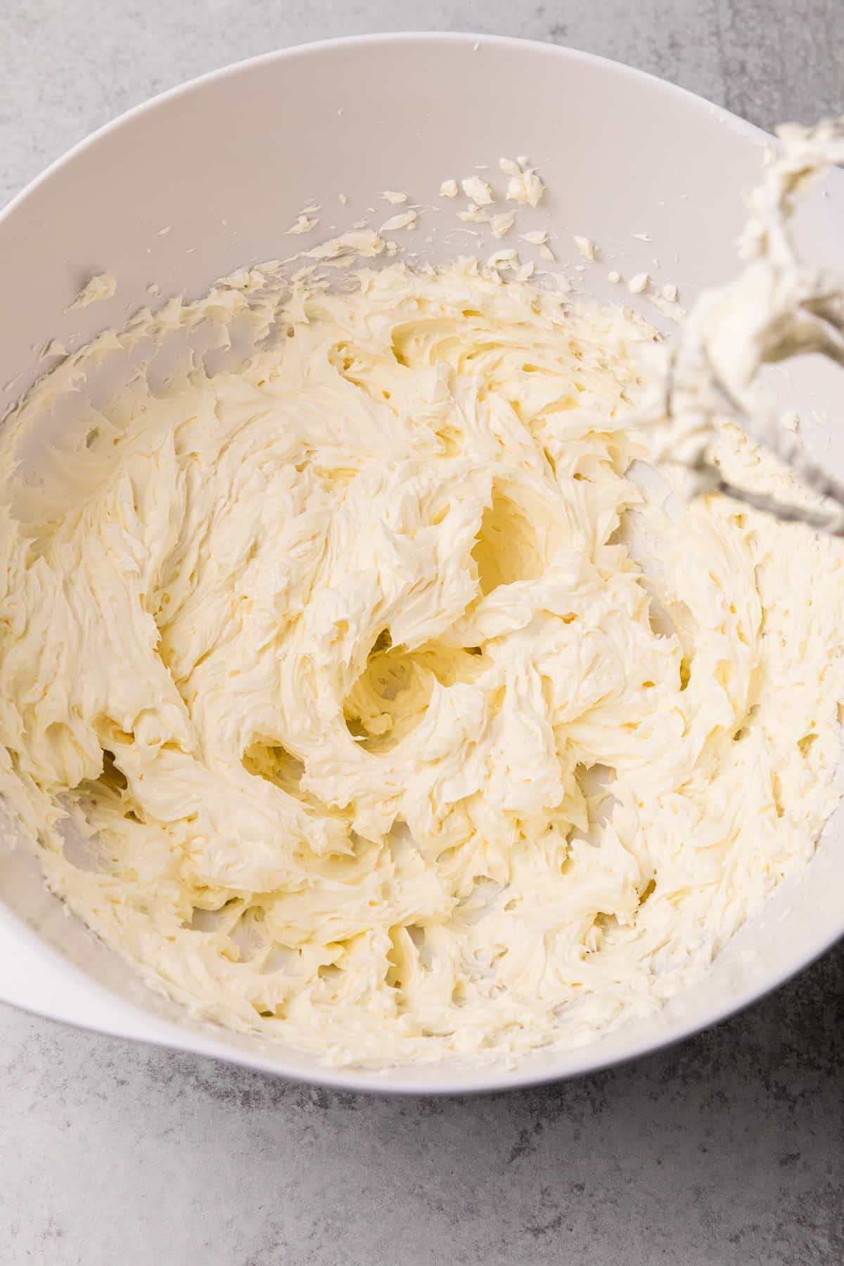 cream cheese mixture in a bowl