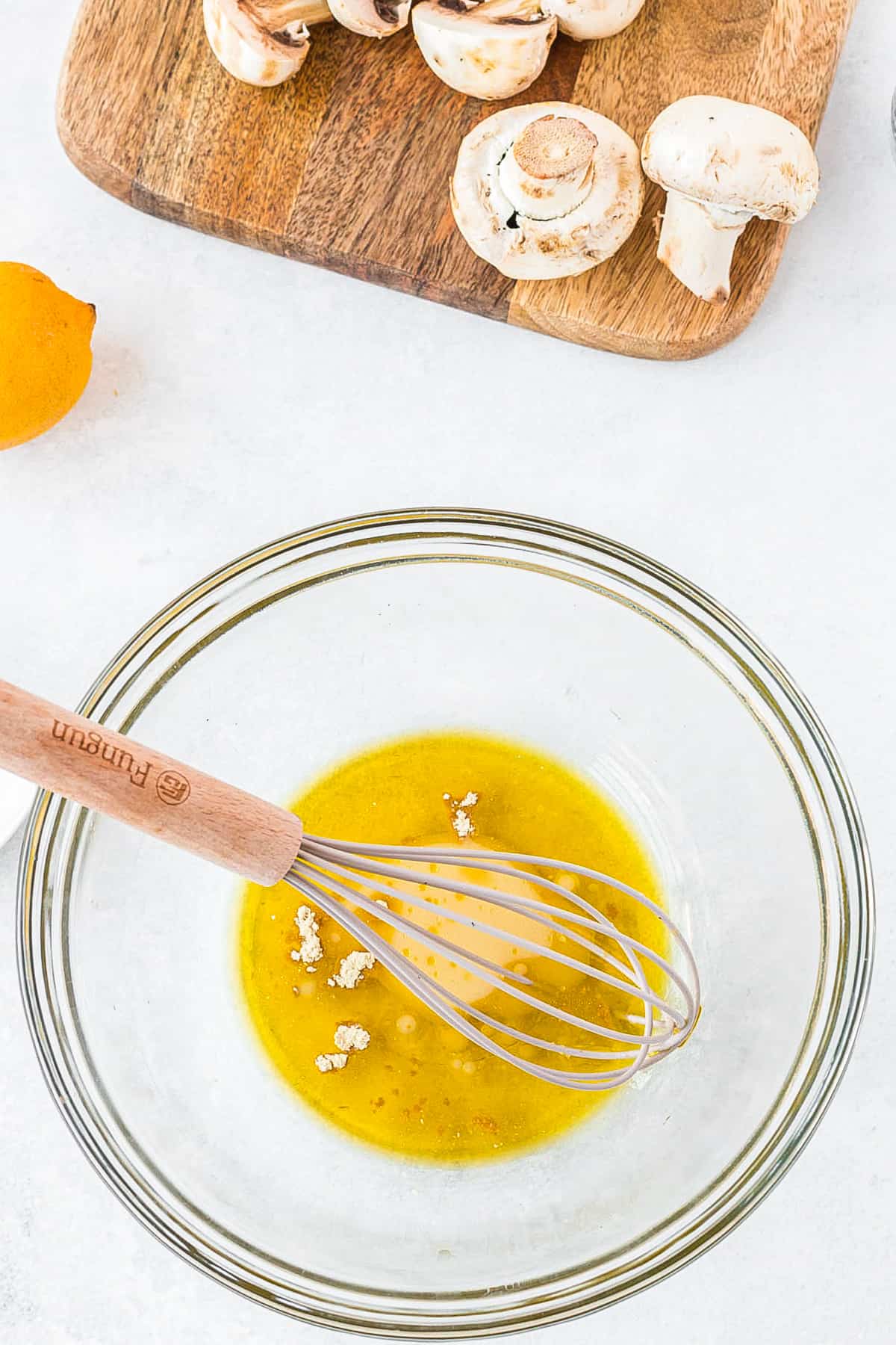 olive oil mixture in a bowl