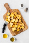 sliced red potatoes