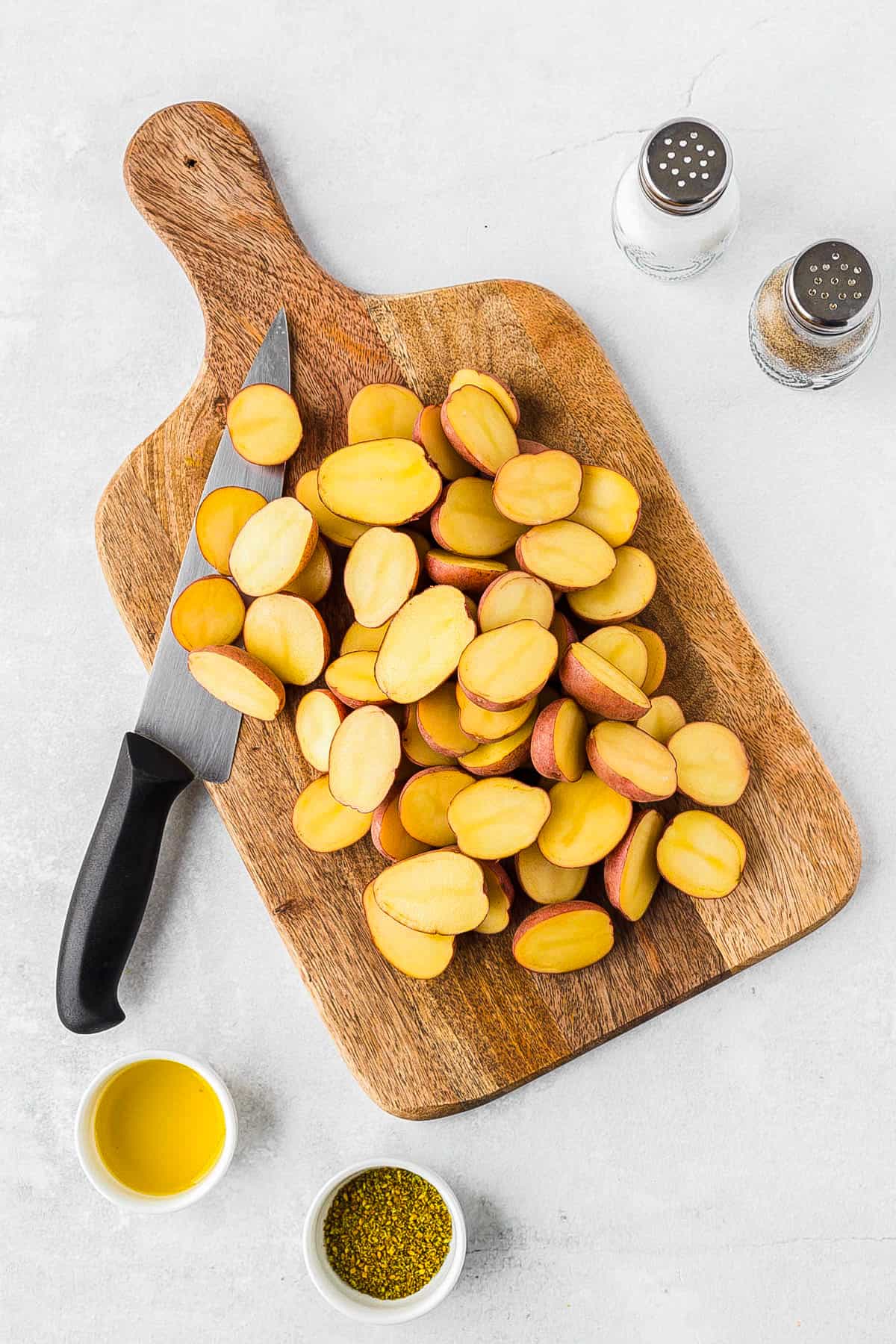 sliced red potatoes 