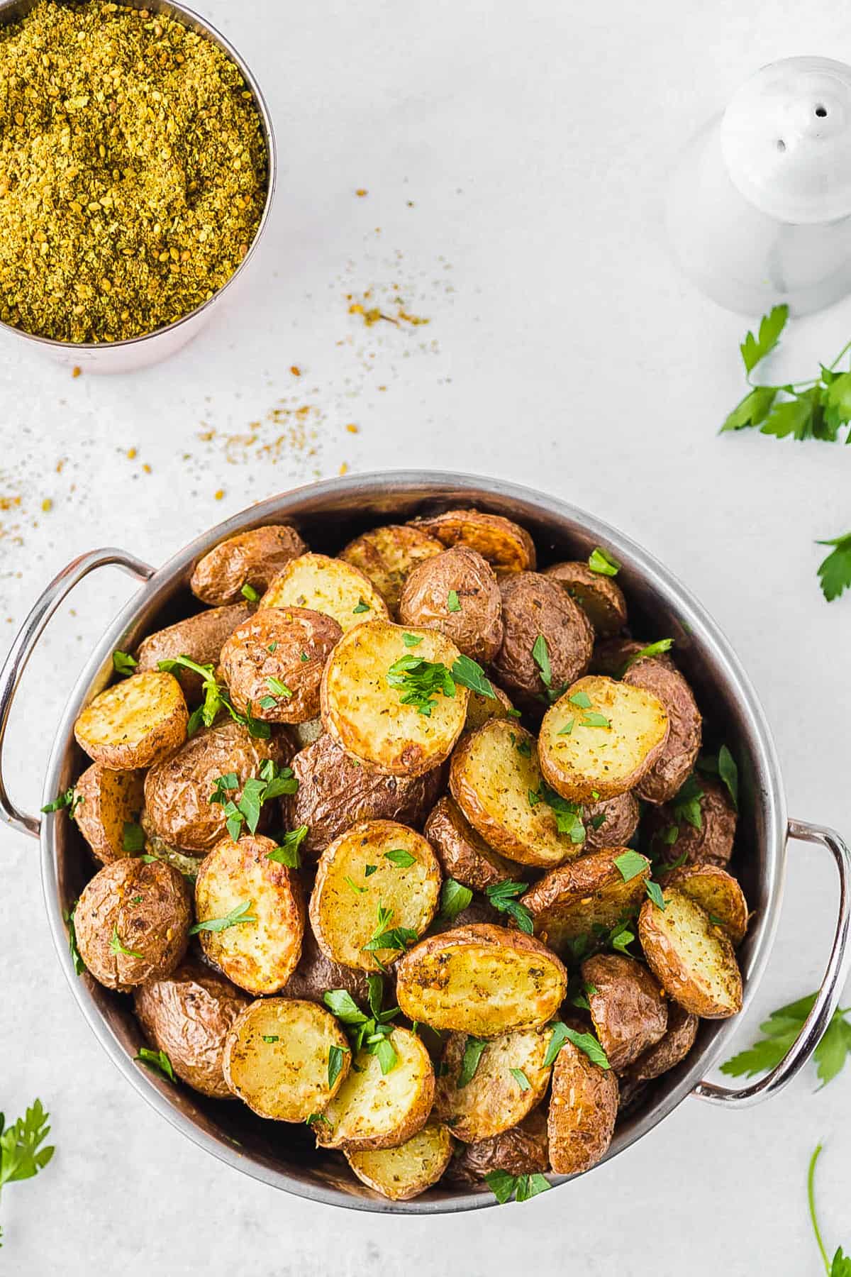 the completed recipe in a serving bowl