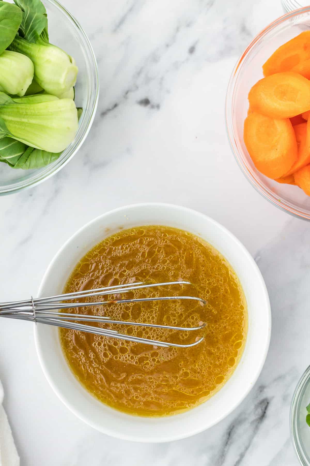 mixing marinade for recipe