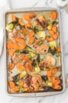 completed recipe on a sheet pan