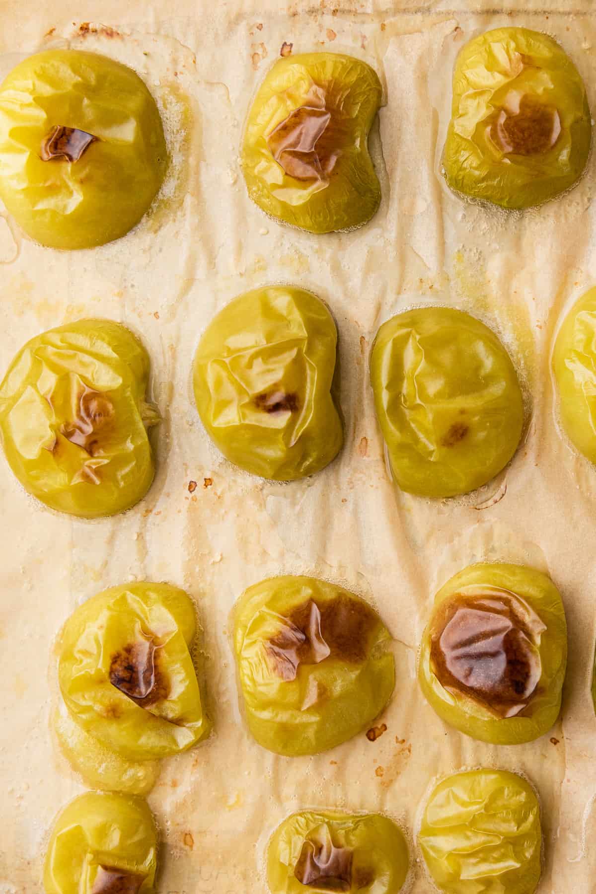 tomatillos after roasting