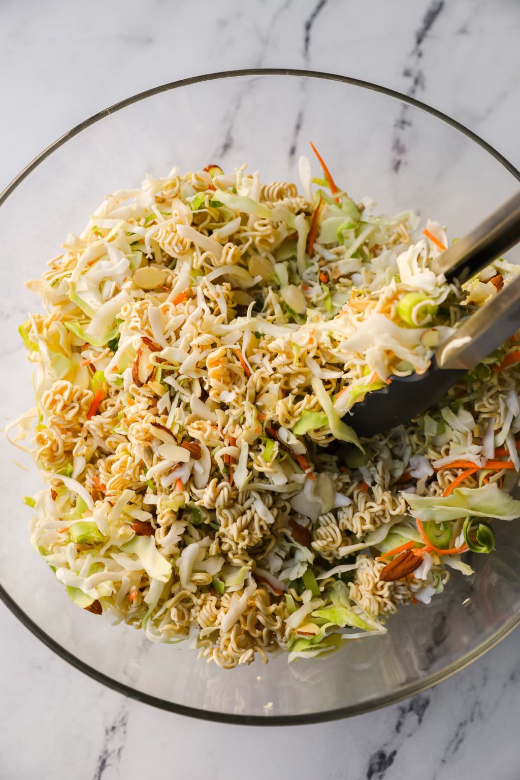 Asian Cabbage Crunch Salad with Ramen The Travel Palate