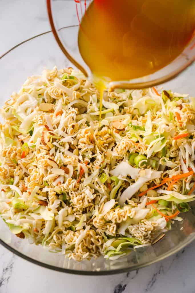 Asian Cabbage Crunch Salad with Ramen - The Travel Palate
