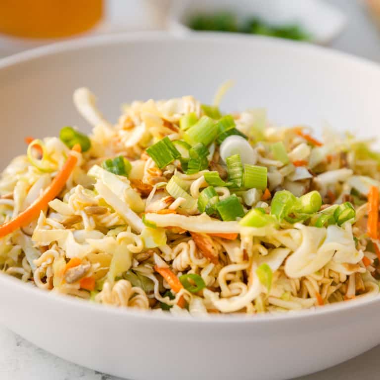 Asian Cabbage Crunch Salad with Ramen - The Travel Palate